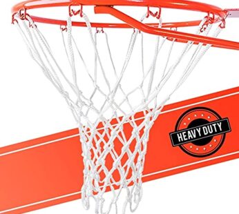 Ultra Sporting Goods Heavy Duty Basketball Net Replacement – All Weather Anti Whip, Fits Standard Indoor or Outdoor Rims – White, 12 Loops